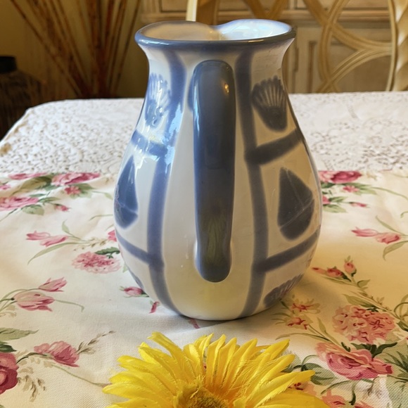 🌺 World Market; Beautiful, Handmade - Blue/White Made in Portugal Sea Pitcher! - Picture 4 of 8